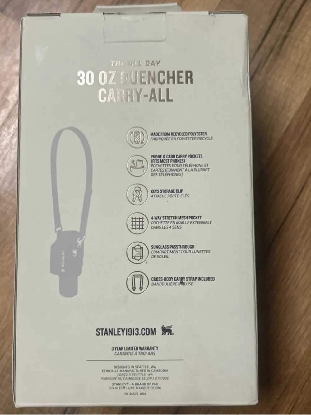 Stanley All Day 30 oz Quencher Carry-All Crossbody Bag lilac One Size New N Box - Picture 3 of 4
